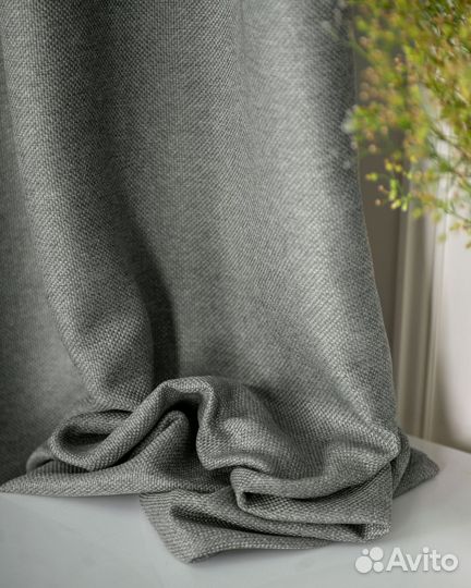 Комплект штор рогожка Орфей Серебро