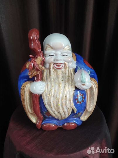 Китайский Бог мудрости. Статуэтка фарфоровая