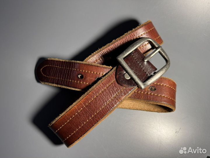 Мужской кожаный ремень ручной работы