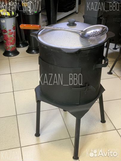 Комплект казан 8л и печь с трубой