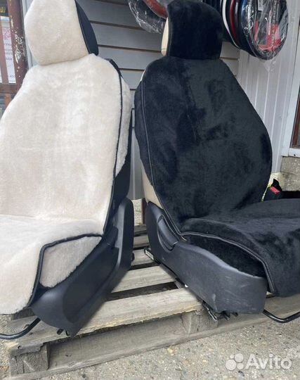 Меховые накидки на сиденья с боками