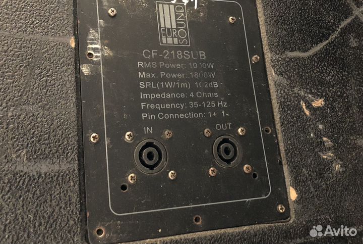 Сабвуфер пассивный eurosound xf-218ub 2x18