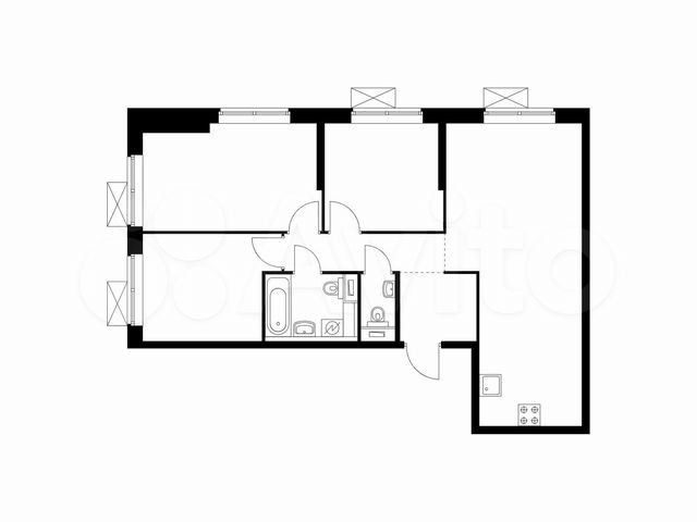 3-к. квартира, 72,6 м², 32/33 эт.