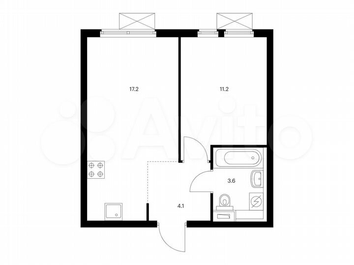 1-к. квартира, 36,1 м², 4/33 эт.