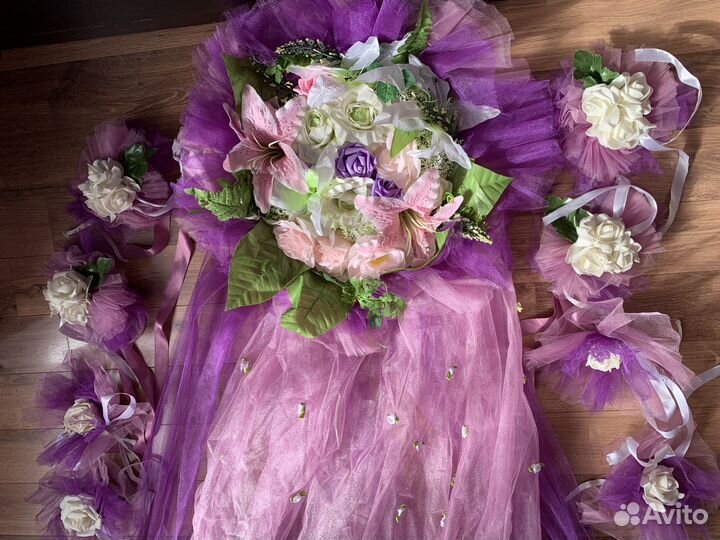 Украшение для автомобиля на свадьбу