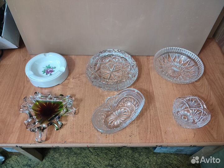 Хрусталь, фарфор, пепельницы, посуда разная СССР