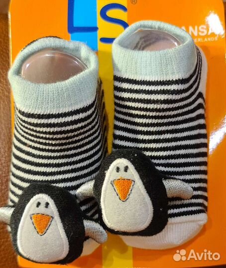 Носки для новорожденных с игрушкой