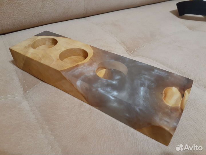 Подсвечник смола дерево