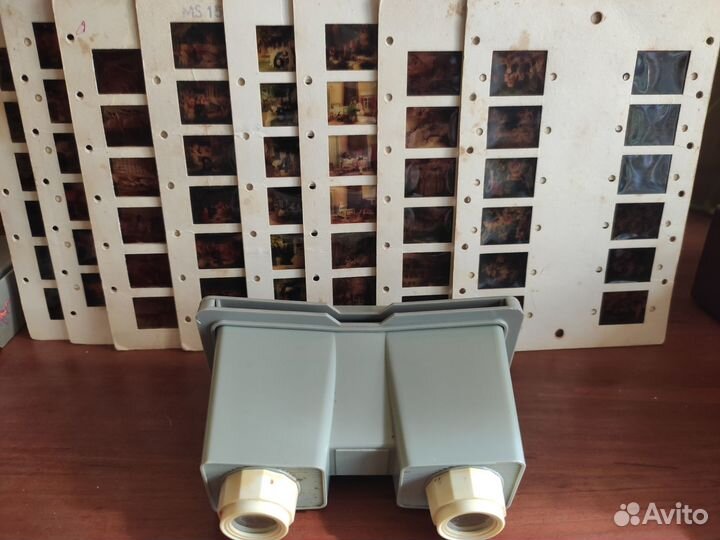 Стереоскоп для просмотра слайдов и слайды