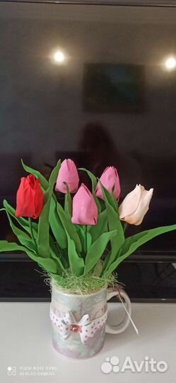 Тюльпаны из фоамирана