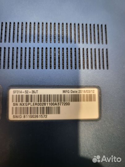 Ноутбук acer swift 3