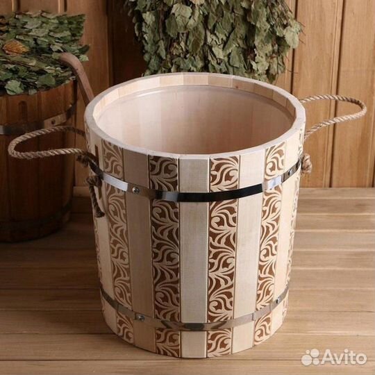 Запарник 18л с пластиковой вставкой, ручка-веревка