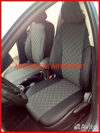 Чехлы Автопилот Chevrolet Lanos из экокожи Ромб
