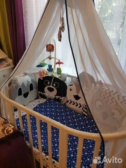 Комплект. Подушки.бортики. Простыня. Ломбрикен