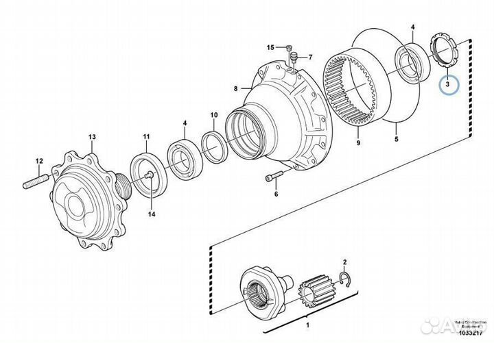 148626 Гайка ступицы стопорная фигурная