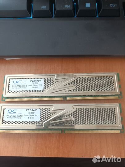 Оперативная память ocz gold edition 1gb - 2 штуки