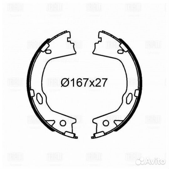 Trialli GF 4662 Колодки тормозные стояночные зад