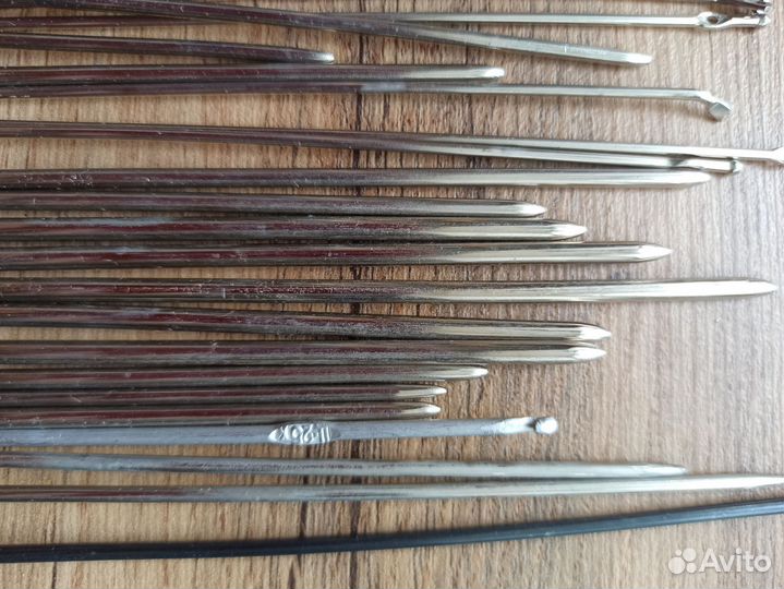 Спицы для вязания, крючки пакетом, размеры разные