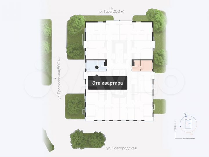 Квартира-студия, 21,8 м², 8/23 эт.