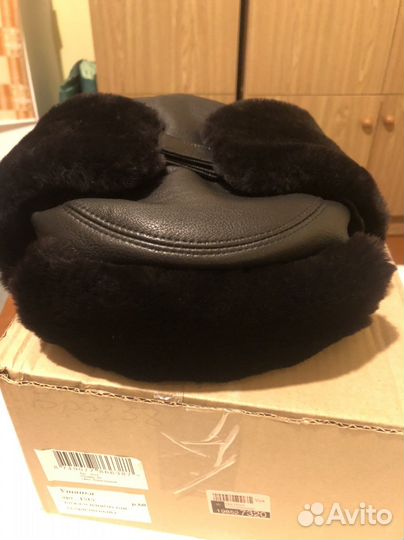 Шапка ушанка мужская нат.кожа, мутон, новая