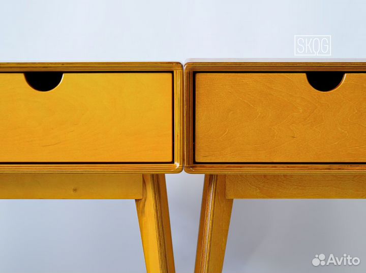 Тумба «Обычная» в желтой морилке