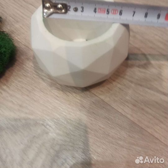 Кашпо со мхом, кашпо из гипса