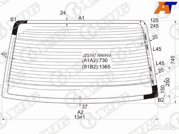 Стекло заднее lexus GS300