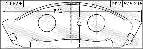 Колодки тормозные компл 0201-F23F 0201-F23F Febest