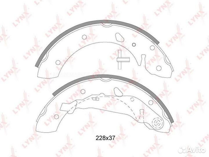 Lynxauto BS-7525 Колодки тормозные барабанные зад