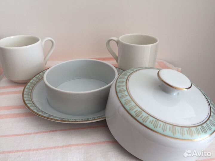 Чашечки кофейные, масленка