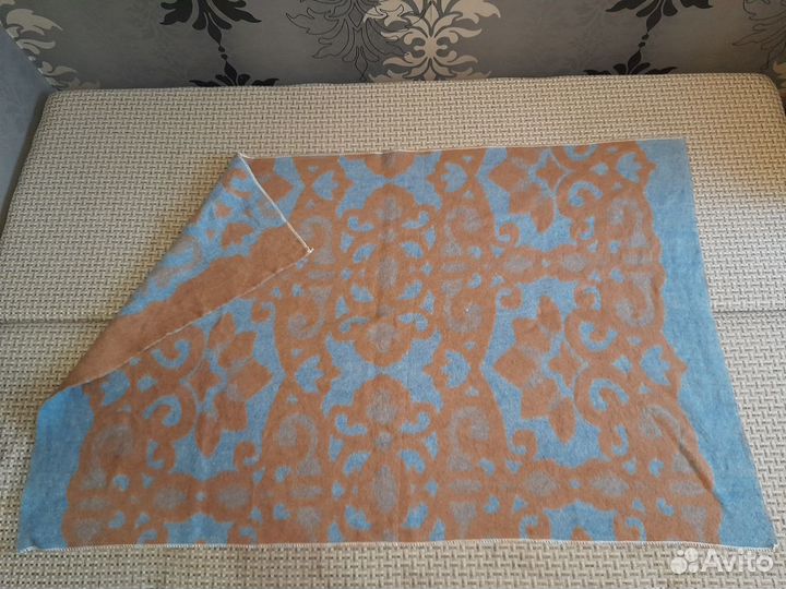 Ретро шерстяное детское одеяло СССР 145 см. на 90