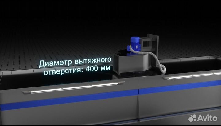 Камера с водяной завесой и активным полом