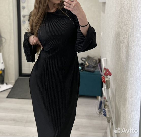 Платье гофре / плиссе новое