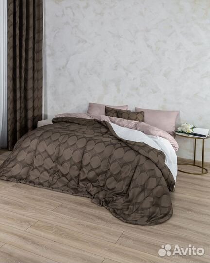 Покрывало Альба кофейный новое плед на кровать