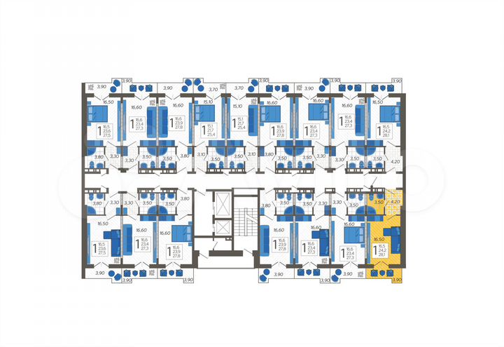 Апартаменты-студия, 27,2 м², 6/12 эт.