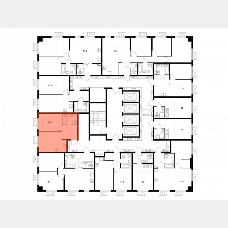 1-к. квартира, 34,6 м², 28/28 эт.