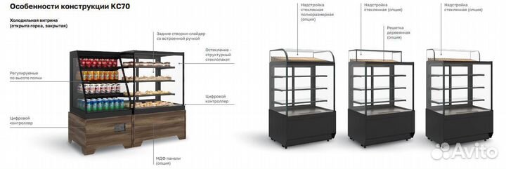 Витрина кондитерская KC70 VV 0,9-1 standard ver.2
