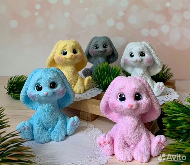 Силиконовые формы для мыла зайцы