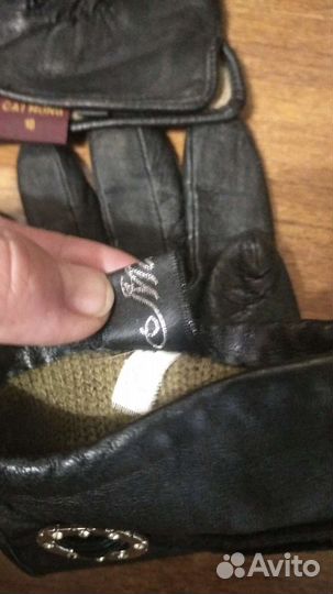 Перчатки женские кожаные