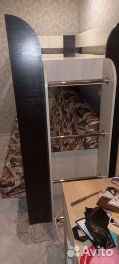 Детская двухярусная кровать с диваном