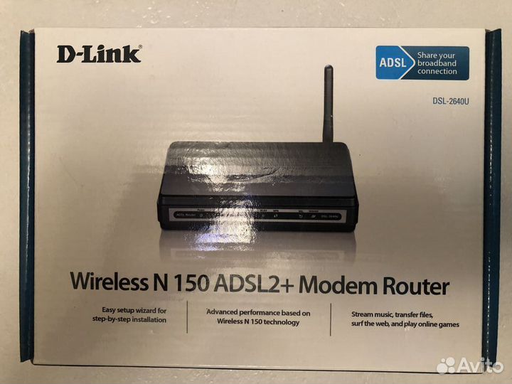 Wi-Fi роутер D-link DSL-2640U