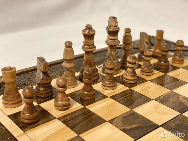 Шахматы резные квадратные 3в1