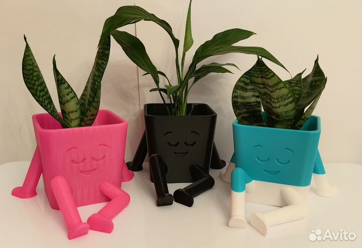 Кашпо 3d пластик #1