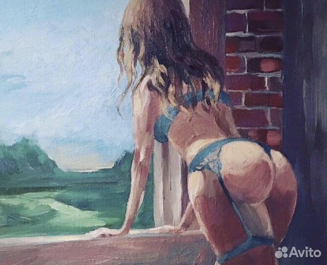 Картина маслом У окна