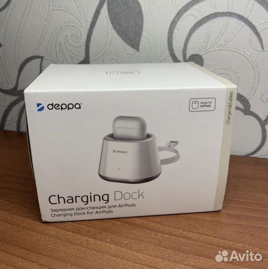 Зарядная док-станция для AirPods, белый, Deppa