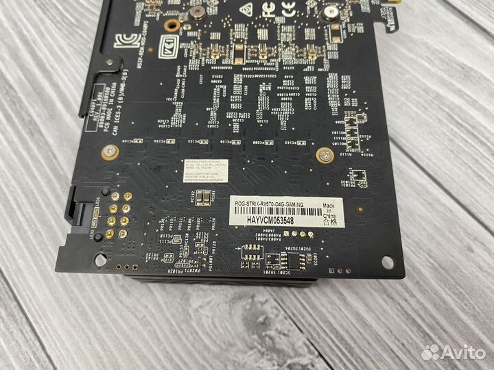 Видеокарта asus AMD Radeon RX 570 strix OC 4 gb