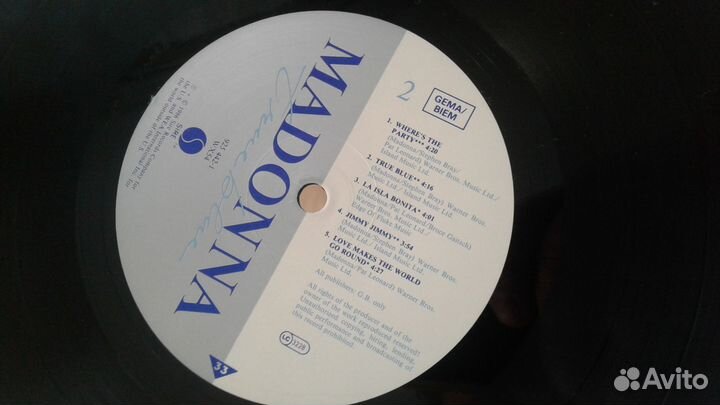 LP Madonna – True Blue, 1986, gema/biem