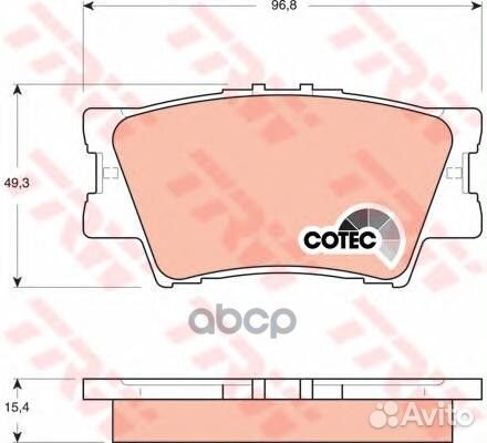 Колодки тормозные дисковые зад GDB3426 TRW