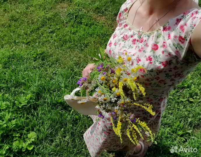 Платье летнее лен 48