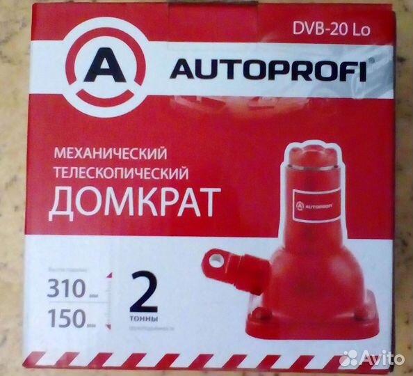 Домкрат механический винтовой бутылочный 2т